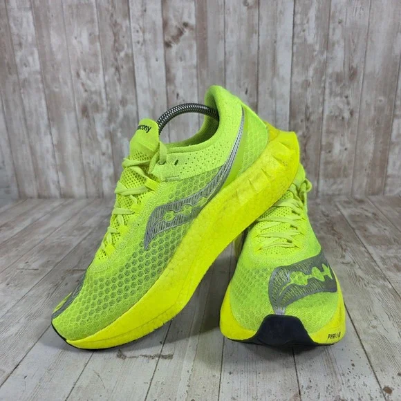 Saucony Endorphin Pro 3 Mens Neon Yellow Running Speedroll Technology Size 9.5 - Picture 5 of 8
